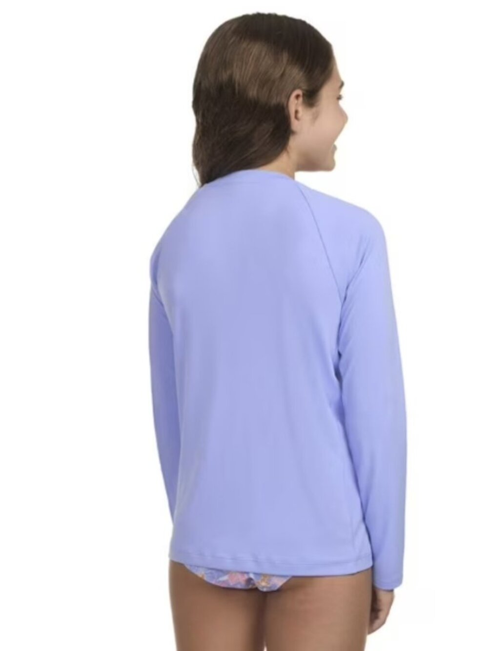 Hurley Girls Crewneck  Long Raglan Sleeve Moisture wicking UPF 50+ T-Shirt - Picture 2 of 7